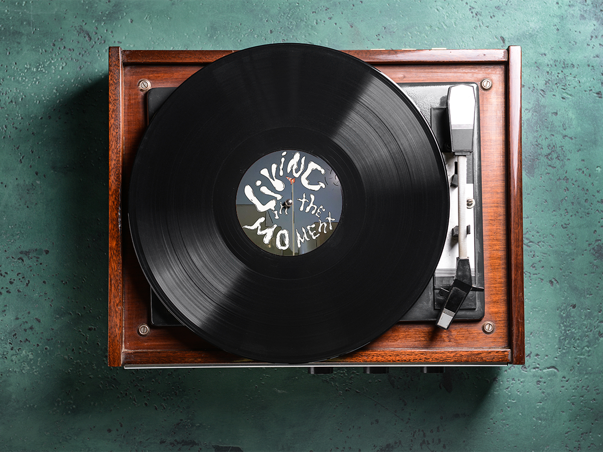 Album-Cover Plattenspieler